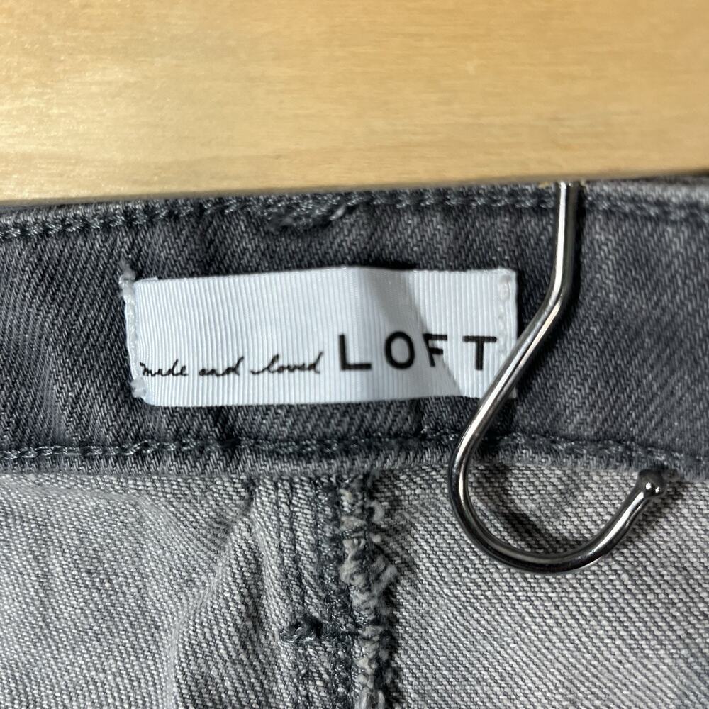 NWT Ann Taylor Loft The Kick Crop High Rise Curvy Fit Women's Size 33/16 P Gray - Picture 9 of 10